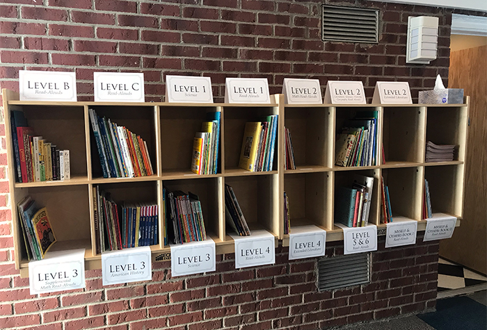 Simply Classical read aloud and enrichment books on display at 2019 Sodalitas Gathering