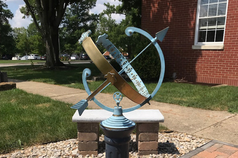 Navigator's compass on the campus of Highlands Latin School, Louisville