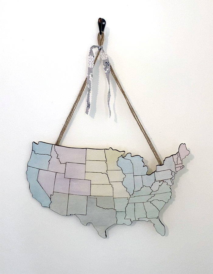DIY United States map for homeschool