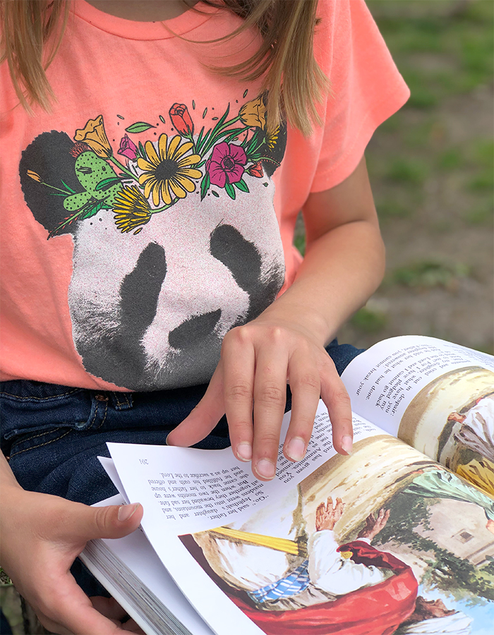 Reading bible stories as a way of combining kids in homeschool