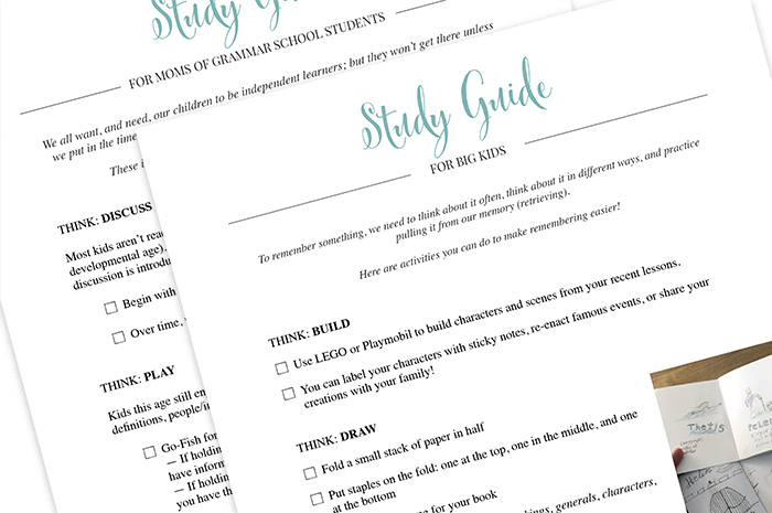 Preview of free printable study guide with engaging study tips for 3rd-6th graders